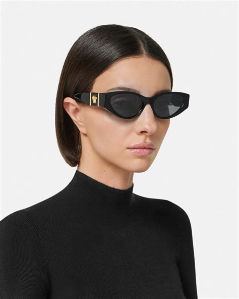 versace cat eye sunglasses with medusa detail|female versace sunglasses.